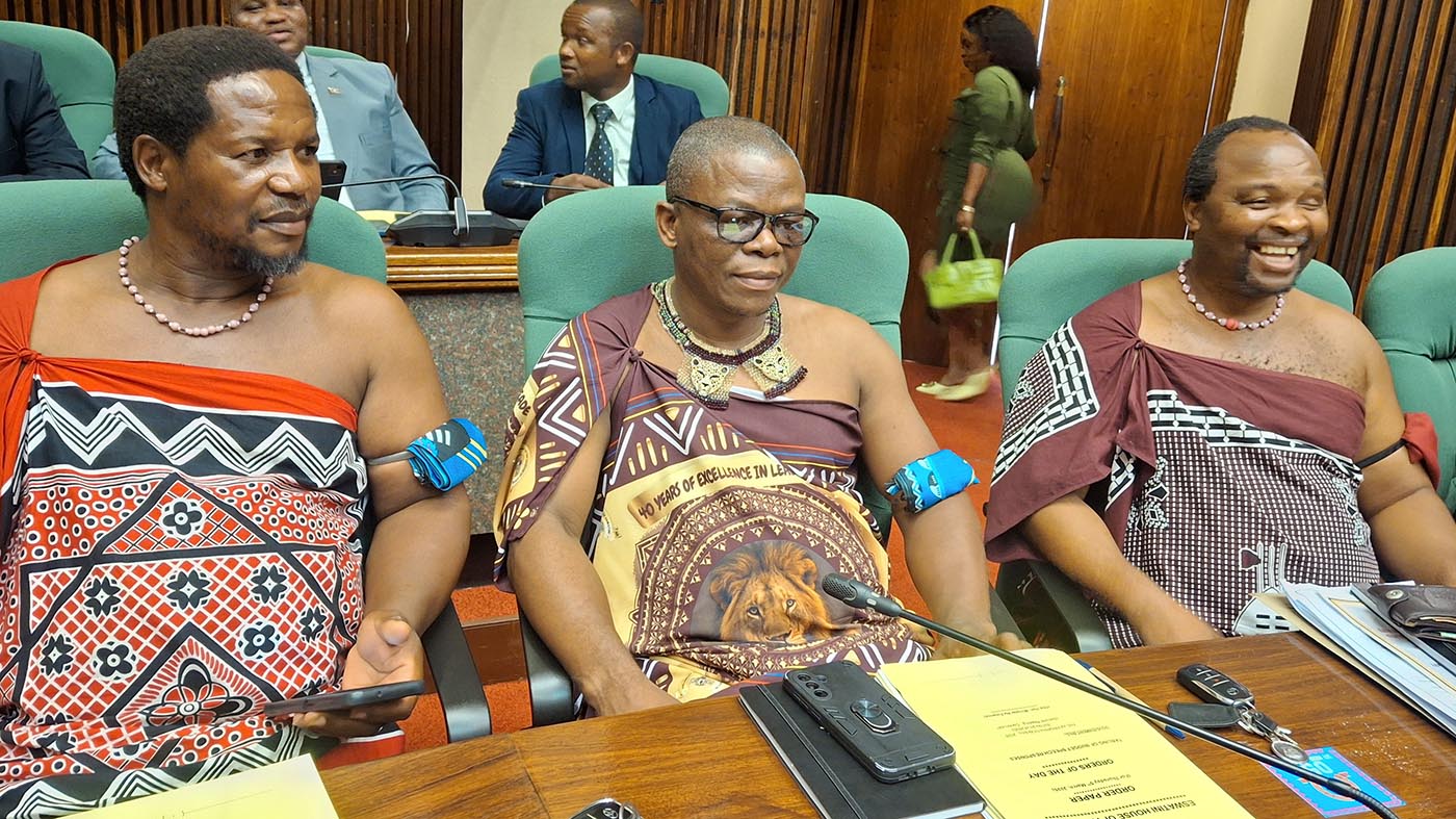 (L-R) MPs Bhekithemba Bhembe, Hope Shiba and Welcome Dlamini.
